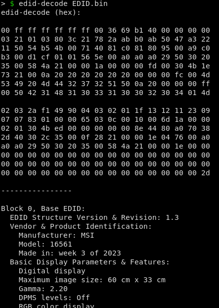 EDID Decode